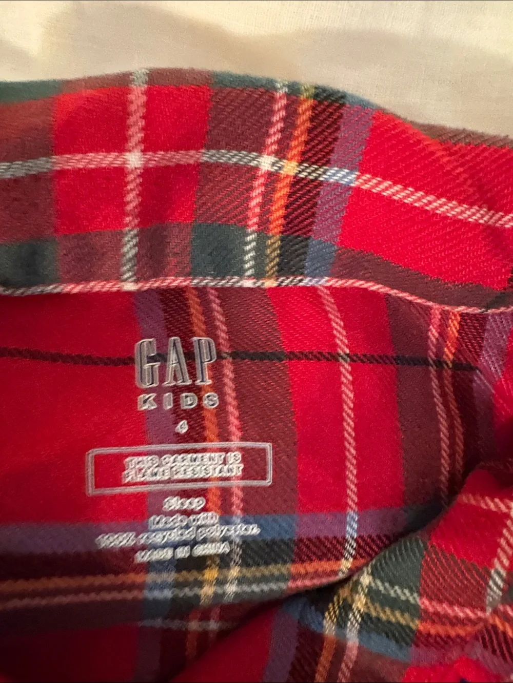 GAP Red Plaid Button-Down Shirt